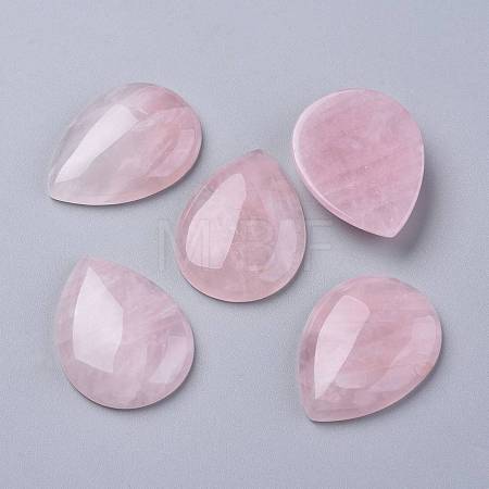 Natural Rose Quartz Cabochons G-E491-A-03-1