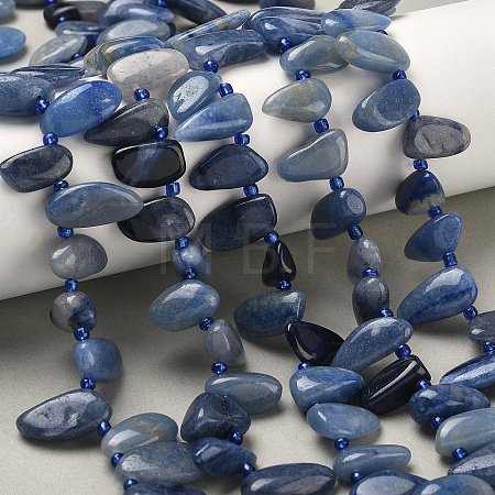 Natural Blue Aventurine Beads Strands G-P604-A18-01-1