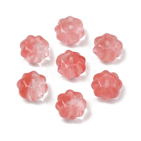 Cherry Quartz Glass Carved Beads GG-CBA02C4-03B-1