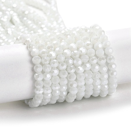 Electroplate Opaque Glass Beads Strands EGLA-A035-P4mm-A01-1