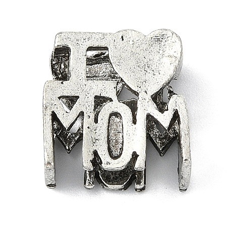 Mother's Day Tibetan Style Alloy European Beads FIND-G113-08AS-06-1
