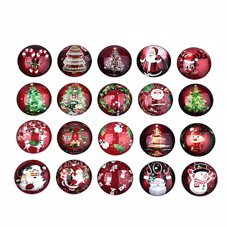 Glass Cabochons X-GGLA-S036-18B-1