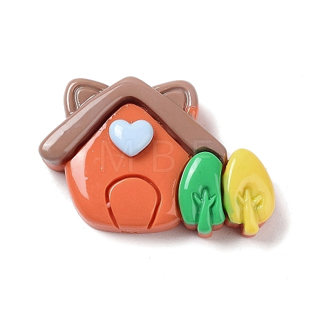 Autumn Theme Opaque Resin Cabochons CRES-A055-01I-1