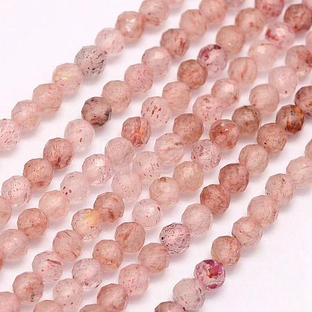 Natural Strawberry Quartz Beads Strands G-F509-31-3mm-1
