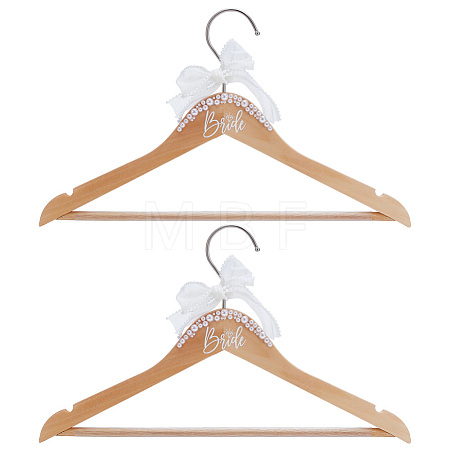 Wood Wedding Bride Clothes Hangers DIY-WH0504-924B-1