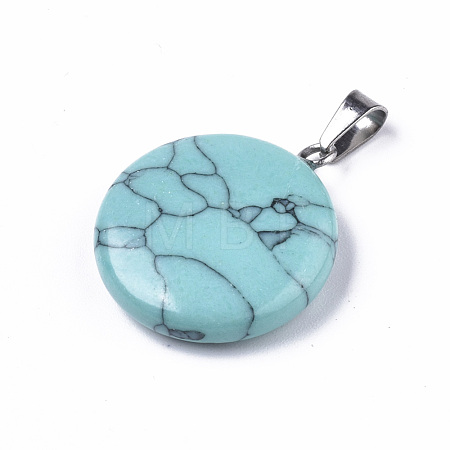 Synthetic Turquoise Pendants G-R470-007-1
