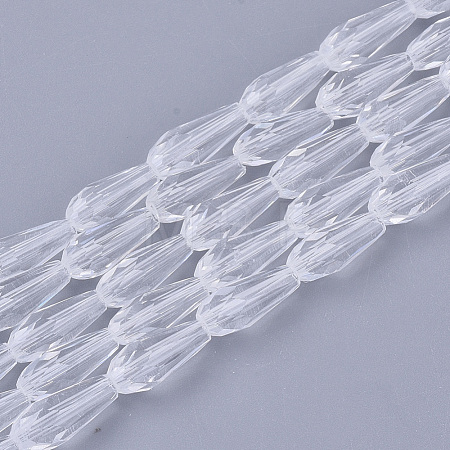 Transparent Glass Beads Strands X-GLAA-T009-004H-1
