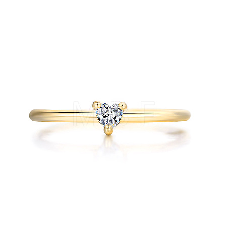 Brass Micro Pave Cubic Zirconia Finger Rings for Women FS-WG4BC3F-01-1
