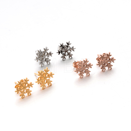 304 Stainless Steel Ear Studs EJEW-P045-01-1