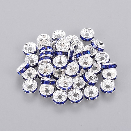 Brass Grade A Rhinestone Spacer Beads RB-A014-Z6mm-05S-1