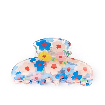 Flower PVC Claw Hair Clips PW-WG88AB0-01-1