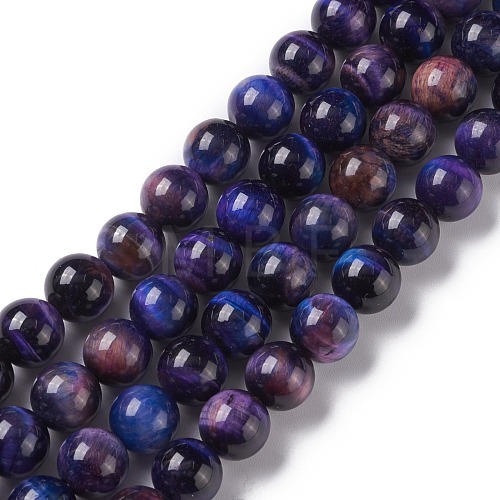 Natural Galaxy Tiger Eye Beads Strands G-P455-01D-1