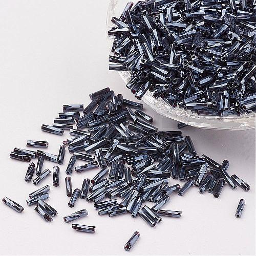 Glass Twisted Bugle Beads SEED-E002-6mm-829#-1