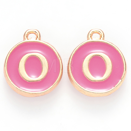 Golden Plated Alloy Enamel Charms X-ENAM-S118-08O-1