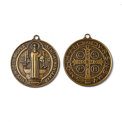 Tibetan Style Alloy Big Pendants X-TIBEP-A17171-AB-FF-1