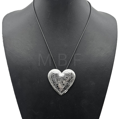 Alloy Pendant Necklace Round Heart Love Flower Fish Pendant Necklace DX5218-6-1