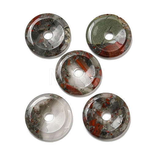 Natural African Bloodstone Pendants G-P532-01A-23-1