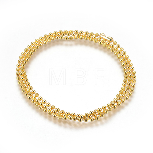 Stainless Steel Ball Chain Necklace Making MAK-L019-01D-G-1