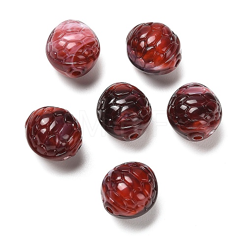 Two-tone Opaque Acrylic Beads OACR-G037-02F-1