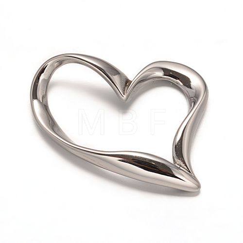 Tarnish Resistant 304 Stainless Steel Heart Linking Rings STAS-L162-10-1