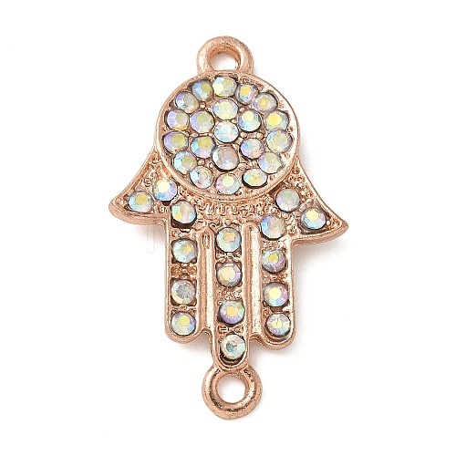 Alloy Crystal AB Rhinestone Hamsa Hand Connector Links Charms FIND-M052-02KCG-NR-1