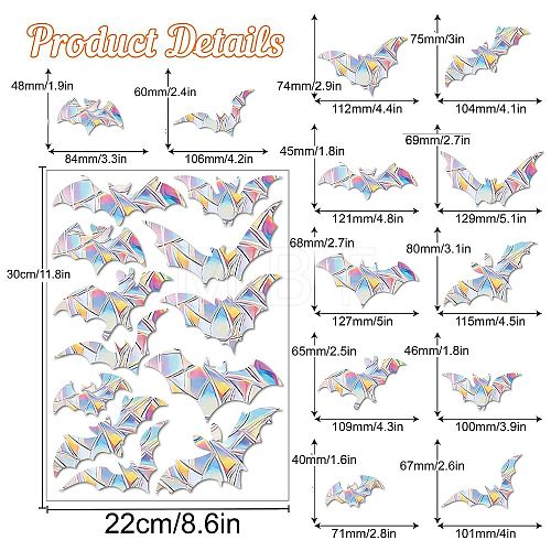 Halloween Rainbow Prism Electrostatic Window Stickers PW-WGB3250-06-1