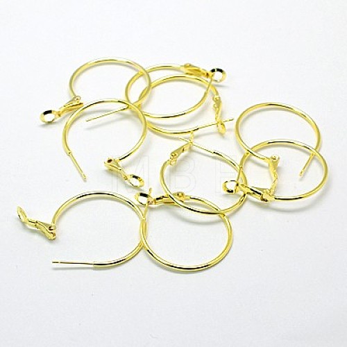 Brass Hoop Earrings X-EC259-G-1