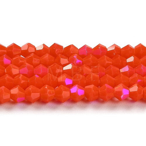 Opaque Solid Color Imitation Jade Glass Beads Strands EGLA-A039-P4mm-L03-1