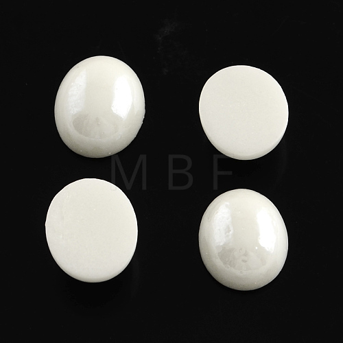 Pearlized Plated Opaque Glass Cabochons PORC-S804-4x6-23-1