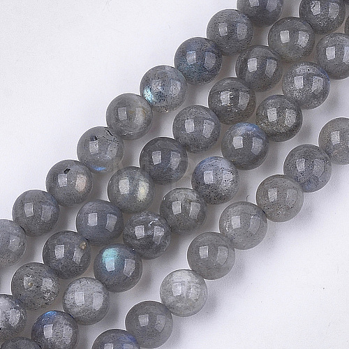 Natural Labradorite Beads Strands G-S333-8mm-035-1