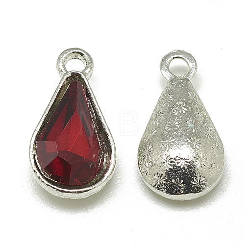 Alloy Glass Pendants PALLOY-T029-8x13mm-07-1