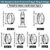 SUNNYCLUE 18Pcs 6 Size 304 Stainless Steel Grooved Finger Ring Settings RJEW-SC0001-05P-2