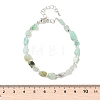 Natural Flower Amazonite Chips Bracelets for Women BJEW-H623-01S-08-5