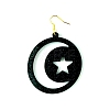 DIY Flat Round with Star & Moon Pendant Silicone Molds DIY-I099-15-2