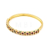 Brass Pave Colorful Cubic Zirconia Hinged Bangles for Women BJEW-S147-33G-E-2