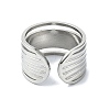 304 Stainless Steel Open Cuff Rings RJEW-M019-27P-3