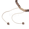 Summer Natural Shell and Coconut Heishi Beaded Necklaces NJEW-JN05177-6
