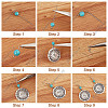 DIY Synthetic Turquoise Beaded Earring Making Kit DIY-SC0021-17-4