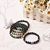 Natural & Synthetic Mixed Stone Stretch Bracelets BJEW-JB06639-3
