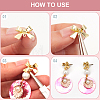 40Pcs Bowknot Alloy Stud Earring Findings FIND-SP0001-16G-6