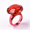 Transparent Acrylic Finger Rings RJEW-T012-01-3