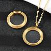 304 Stainless Steel Visible Flat Round Locket Pendant Pet Urn Ashes Necklaces LS-NJEW-S455-08G-5