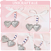 2Pcs 316 Stainless Steel Locket Heart Wedding Bouquet Pendants Decorations HJEW-UN00043-4