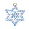 Glass Seed Beads Pendants PALLOY-MZ01457-01-1