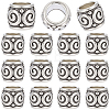 90Pcs Zinc Alloy European Beads FIND-SP0005-97B-1