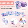 2 Skeins 2 Colors  Summer Theme Polyester Printed Wired Ribbon SRIB-TA0001-24A-4