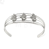 Non-Tarnish 304 Stainless Steel Hollow Open Cuff Bangles BJEW-Q348-03P-01-3