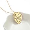 304 Stainless Steel Hollow Pendant Cable Chain Necklaces for Women WGAEFC1-08-1