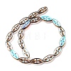 Electroplated Transparent Glass Beads Strands GL-CBA98F0-08B-3
