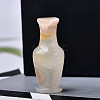 Natural Cherry Blossom Agate Carved Healing Vase Figurines PW-WG21325-04-1